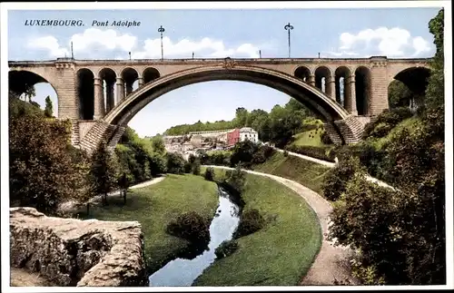 Ak Luxemburg, Pont Adolphe