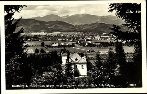 Ak Knittelfeld Steiermark, Blick gegen Seckauer Alpen, Villa Schmutzer