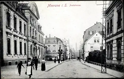 Ak Meerane in Sachsen, Poststraße