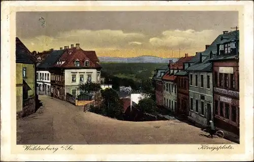 Ak Waldenburg in Sachsen, Königsplatz