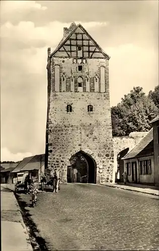 Ak Lychen in der Uckermark, Stargarder Tor, Kutsche