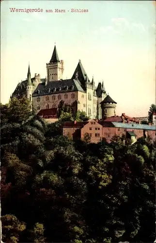 Ak Wernigerode am Harz, Schloss, Außenansicht
