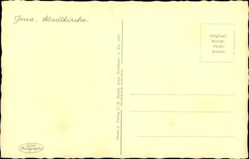 Ak Jena in Thüringen, Stadtkirche, Außenansicht, Autos