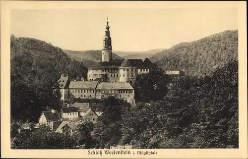 Ak Weesenstein Müglitztal in Sachsen, Schloss Weesenstein im Müglitztale