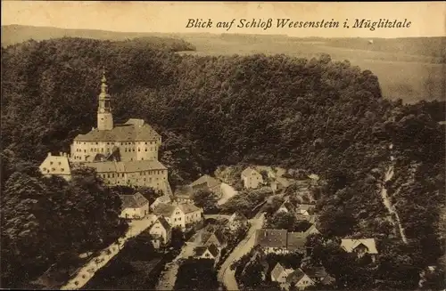 Ak Weesenstein Müglitztal in Sachsen, Schloss Weesenstein im Müglitztale