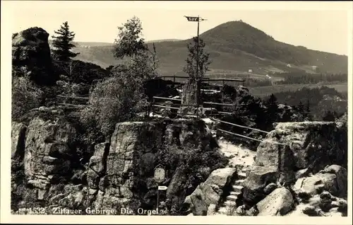 Foto Ak Jonsdorf Zittauer Gebirge, die Orgel