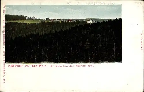 Ak Oberhof im Thüringer Wald, Panoramablick über den Wald