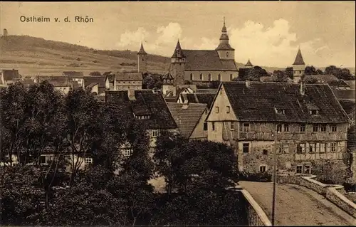 Ak Ostheim vor der Rhön Unterfranken, Teilansicht