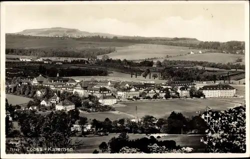Ak Löbau in Sachsen, Kasernen, Panorama