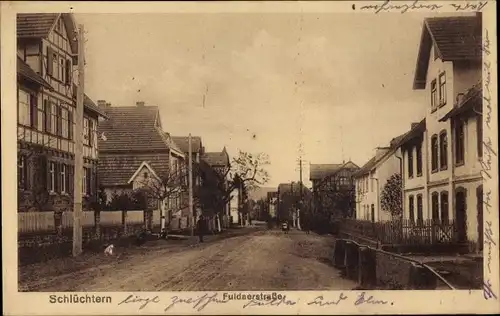 Ak Schlüchtern in Hessen, Blick in die Fuldaerstraße