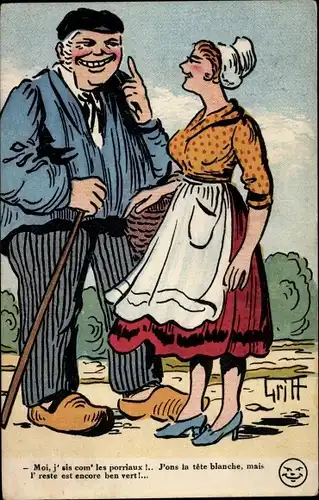 Künstler Ak Griff, Moi, j' sis com' les porriaux