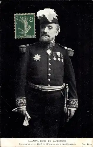 Ak L'Amiral Boue de Lapeyrere, Heerführer, Portrait in Uniform