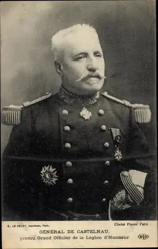 Ak General de Castelnau, Portrait in Uniform, Heerführer