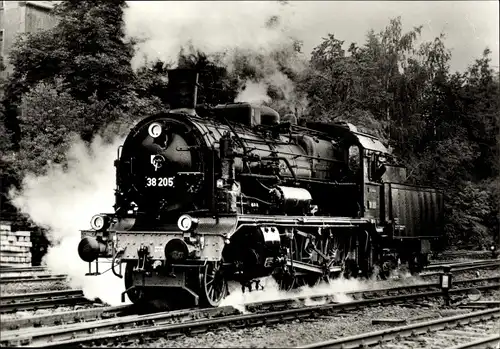 Ak Dampflok im Einsatz Baureihe 38.2-3, Lok 38 205