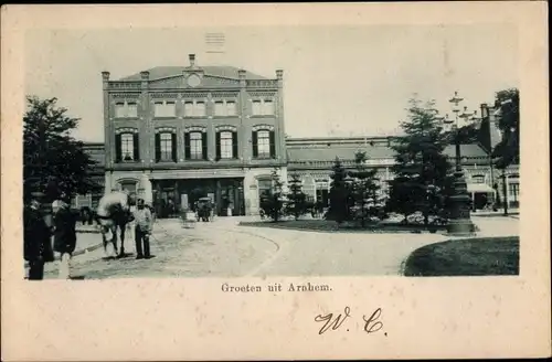 Ak Arnhem Gelderland Niederlande, Bahnhof