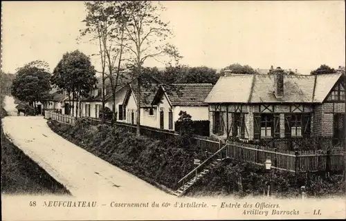 Ak Neufchateau Vosges, Casernement du 60e d'Artillerie, Baracken