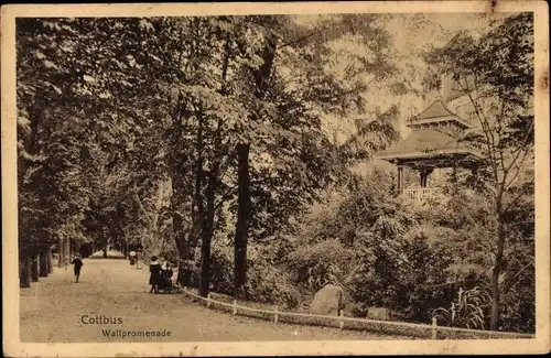 Ak Cottbus in der Niederlausitz, Wallpromenade