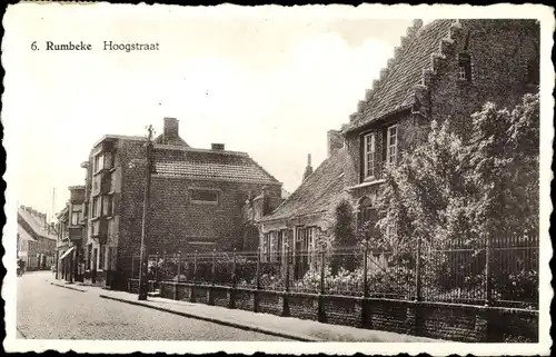 Ak Rumbeke Westflandern, Hoogstraat