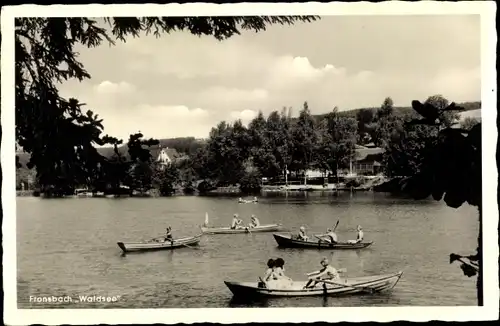 Ak Fornsbach Murrhardt in Württemberg, Waldsee, Ruderboote