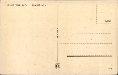 Ak Heilbronn am Neckar, Stadttheater