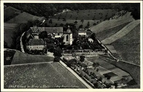 Ak Oberwinkel Winkel in der Eifel, Schloss Vollrads, Fliegeraufnahme