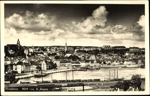 Ak Flensburg in Schleswig Holstein, Blick von St. Jürgen