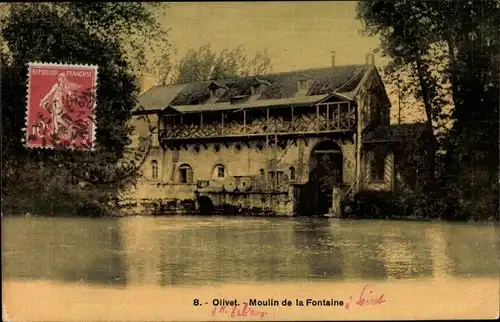 Ak Olivet Loiret, Moulin de la Fontaine