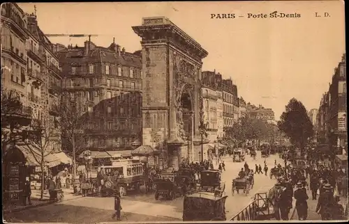 Ak Paris I Louvre, Porte St. Denis