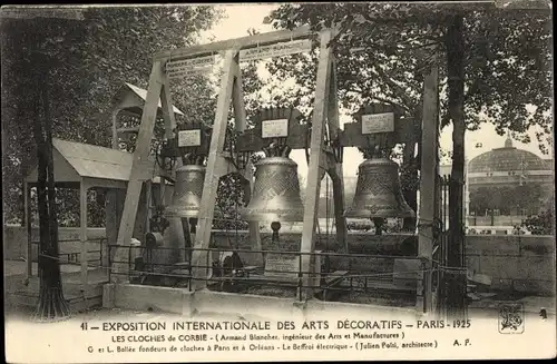 Ak Paris, Expo des Arts Décoratifs 1925, Les Cloches de Corbie