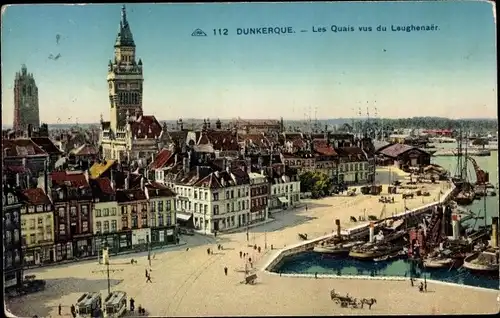 Ak Dunkerque Dünkirchen Nord, Les Quais vus du Leughenaer