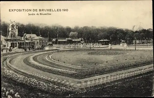 Ak Bruxelles Brüssel, Jardin de Bruxelles, Exposition 1910