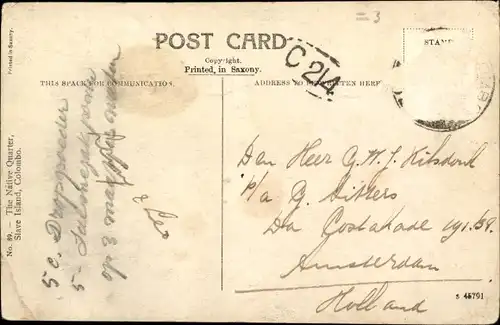 Ak Colombo Ceylon Sri Lanka, The Native Quarter