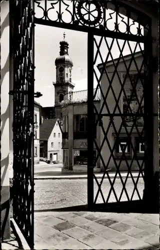 Ak Freising in Oberbayern, Teilansicht mit Kirche