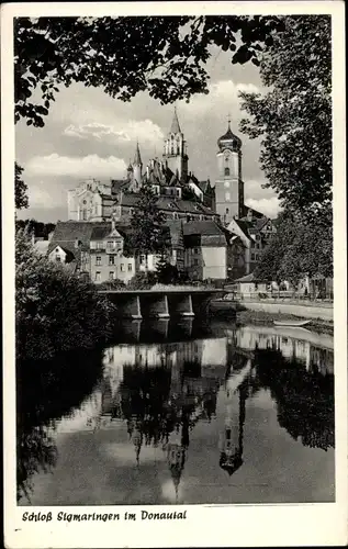 Ak Sigmaringen Baden, Schloss, Wasserblick, Donautal