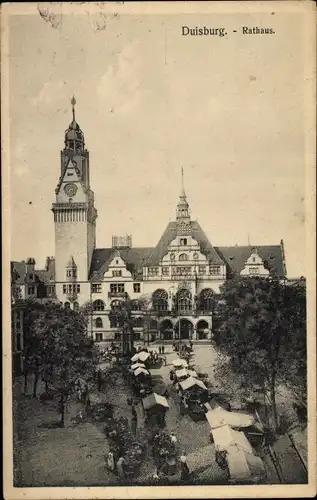 Ak Duisburg im Ruhrgebiet, Rathaus