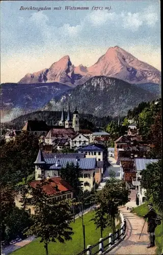 Ak Berchtesgaden in Oberbayern, Watzmann, Teilansicht