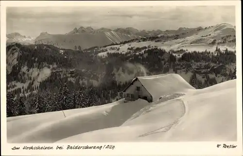 Ak Balderschwang im Allgäu, Hochschelpen im Winter