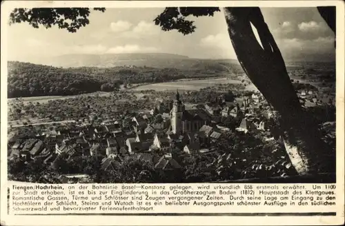 Ak Waldshut Tiengen Hochrhein, Totalansicht der Stadt