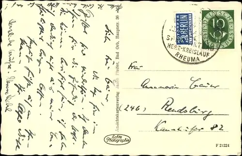 Ak Bad Orb im Spessart, Villenviertel