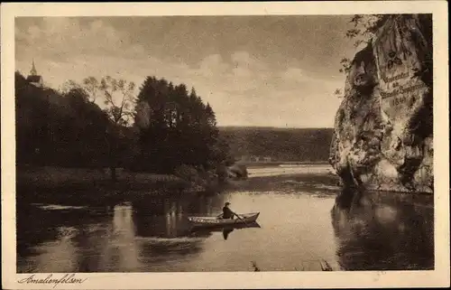 Ak Inzigkofen Baden Württemberg, Donau, fürstliche Anlagen, Amalienfelsen