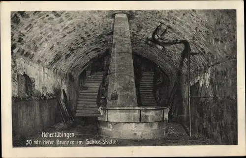 Ak Tübingen am Neckar, Schloss Hohentübingen, Brunnen im Schlosskeller