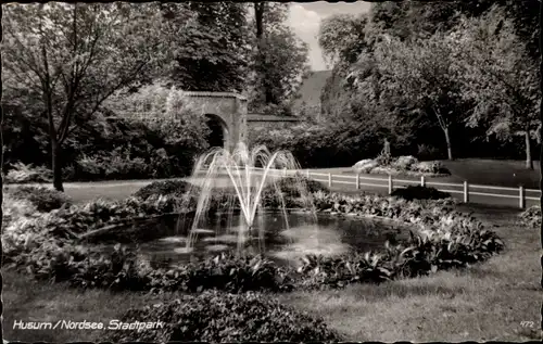 Ak Husum in Nordfriesland, Stadtpark