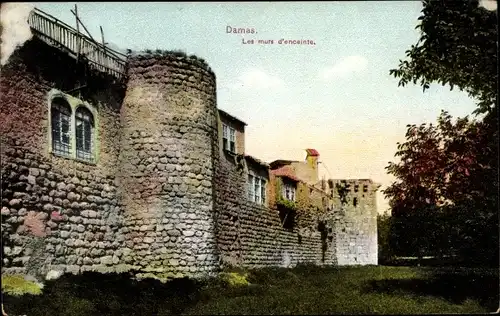 Ak Damaskus Syrien, Les murs d'enceinte, Festungsmauern