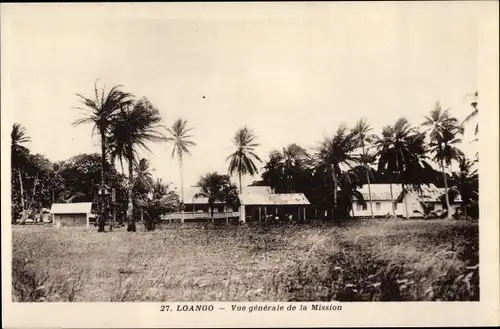 Ak Loango Französisch Kongo, Vue generale de la Mission, Missionsstation