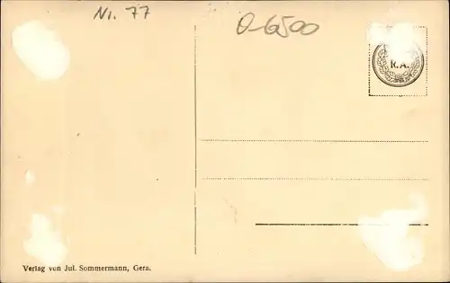 Ak Untermhaus Gera in Thüringen, Alt-Gera, Untermhäuser Kirchplatz mit dem Mohren