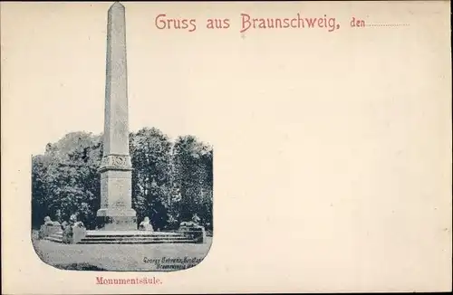 Ak Braunschweig in Niedersachsen, Monumentsäule
