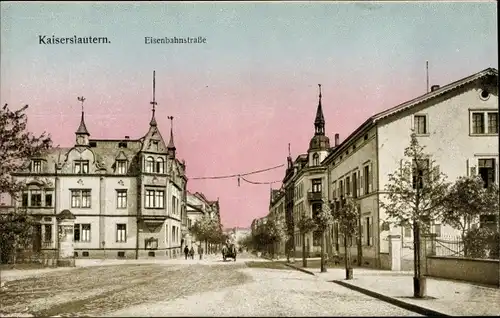 Ak Kaiserslautern in Rheinland Pfalz, Eisenbahnstraße