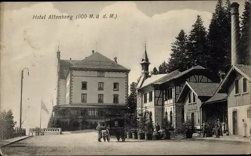 Ak Münstertal Elsaß Haut Rhin, Hotel Altenberg, Restaurant