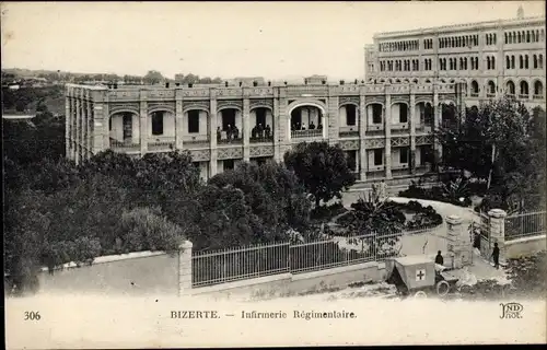 Ak Bizerte Tunesien, Infirmerie Regimentaire, Krankenhaus