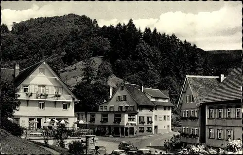 Ak Bad Griesbach im Schwarzwald, Hotel Adlerbad und Cafe Kimmig